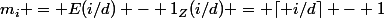m_i = E(i/d) - 1_Z(i/d) = \lceil i/d\rceil - 1
