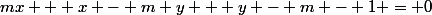 mx + x - m y + y - m - 1 = 0