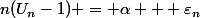 n(U_n-1) = \alpha + \varepsilon_n