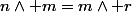 n\wedge m=m\wedge r