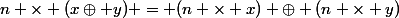 n \times (x\oplus y) = (n \times x) \oplus (n \times y)