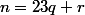 n=23q+r
