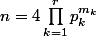 n=4\prod_{k=1}^rp_k^{m_k}