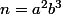 n=a^2b^3