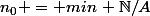 n_0 = min\, \mathbb{N}/A