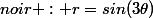 En\;noir : r=sin(3\theta)