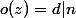 o(z)=d|n