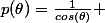 p(\theta)=\frac{1}{cos(\theta)} 