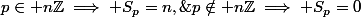p\in n\Z\implies S_p=n,\;p\notin n\Z\implies S_p=0
