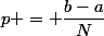 p = \dfrac{b-a}{N}