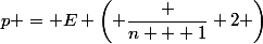 p = E \left( \dfrac {n + 1} 2 \right)