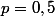p=0,5