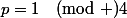 p=1\pmod 4