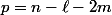 p=n-\ell-2m