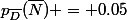 p_{\bar{D}}(\bar{N}) = 0.05