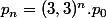 p_n=(3,3)^n.p_0