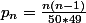 p_n=\frac{n(n-1)}{50*49}