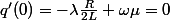 q'(0)=-\lambda\frac{R}{2L}+\omega\mu=0