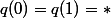 q(0)=q(1)=\ast