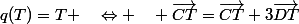q(T)=T \quad\Leftrightarrow \quad \vec{CT}=\vec{CT}+3\vec{DT}