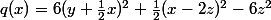 q(x)=6(y+\frac{1}{2}x)^2+\frac{1}{2}(x-2z)^2-6z^2