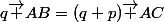 q\vec {AB}=(q+p)\vec {AC}