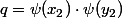 q=\psi(x_2)\cdot\psi(y_2)