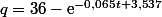 q=36-\text{e}^{-0,065t+3,537}