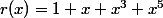 r(x)=1+x+x^3+x^5