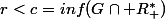 r<c=inf(G\cap R_+^*)