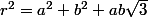 r^2=a^2+b^2+ab\sqrt{3}