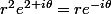 r^2e^{2 i\theta}=re^{-i\theta}