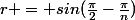r = sin(\frac{\pi}{2}-\frac{\pi}{n})