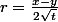 r=\frac{x-y}{2\sqrt{t}}