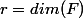 r=dim(F)