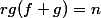 rg(f+g)=n