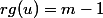 rg(u)=m-1
