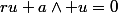 ru+a\wedge u=0