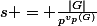 s = \frac{|G|}{p^{v_p(G)}}