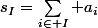 s_I=\sum_{i\in I} a_i