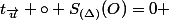 t_{\vec{u}} \circ S_{(\Delta)}(O)=0 