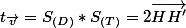 t_{\vec{v}}=S_{(D)}*S_{(T)}=2\vec{HH'}