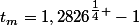 t_m=1,2826^{\tfrac{1}{4} }-1