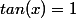 tan(x)=1