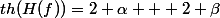 th(H(f))=2 \alpha + 2 \beta