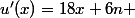 u'(x)=18x+6n 