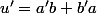 u'=a'b+b'a