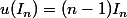 u(I_n)=(n-1)I_n