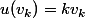u(v_k)=kv_k