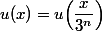 u(x)=u\Bigl(\dfrac{x}{3^n}\Bigr)